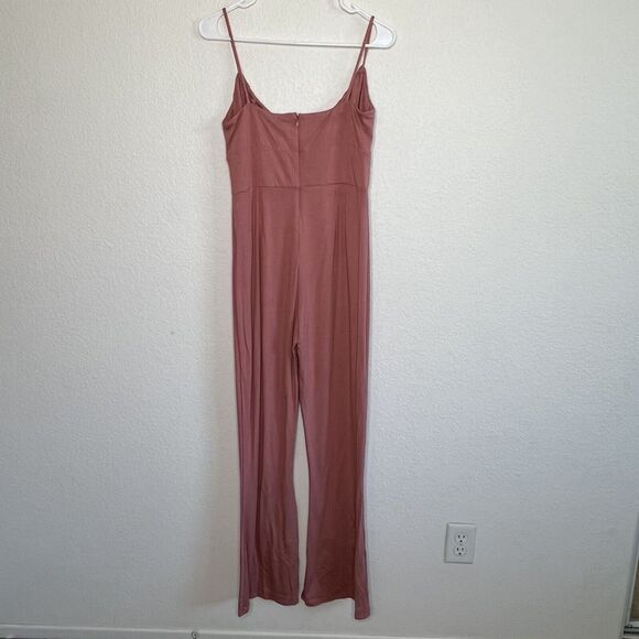 Revolve Lovers + Friends Jumpsuit Pink Archie Sleeveless Flare Medium New u5 - Picture 7 of 10